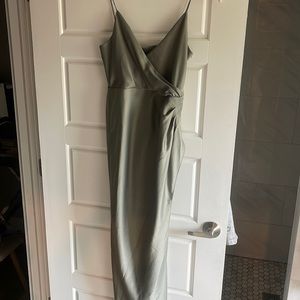 BHDLN Satin Freya Dress in Moss